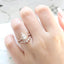 1.0CT Pear Cut Moissanite Halo Bridal Ring Set