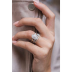 4.0 CT Oval Moissanite Soliatire Engagement Ring