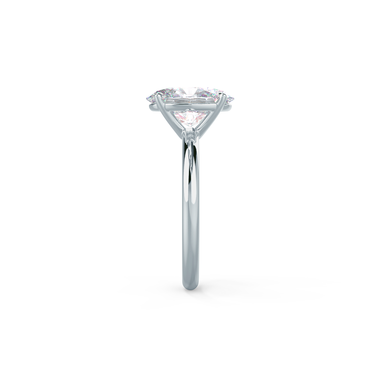2.0 CT Oval Cut Moissanite Solitaire Setting Engagement Ring