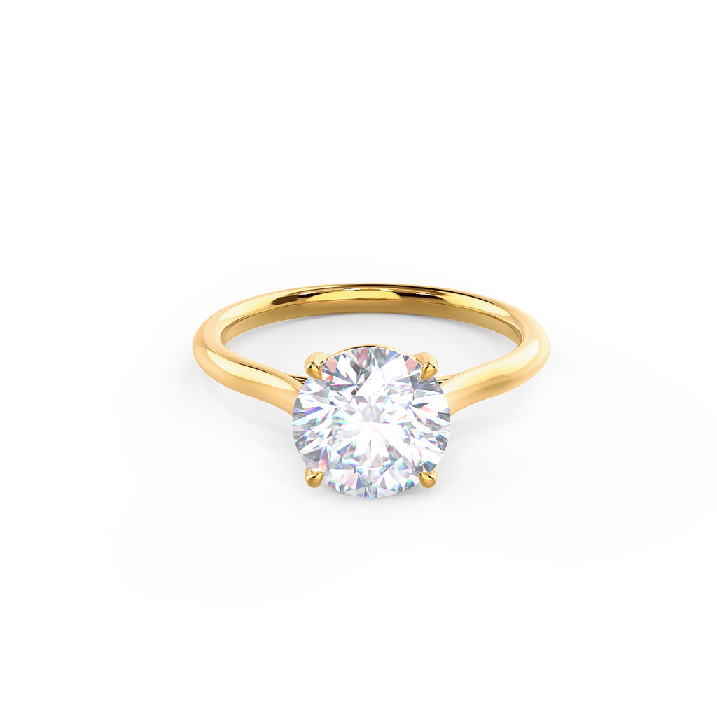 2.75 CT Round Brilliant Cut Moissanite Solitaire Engagement Ring