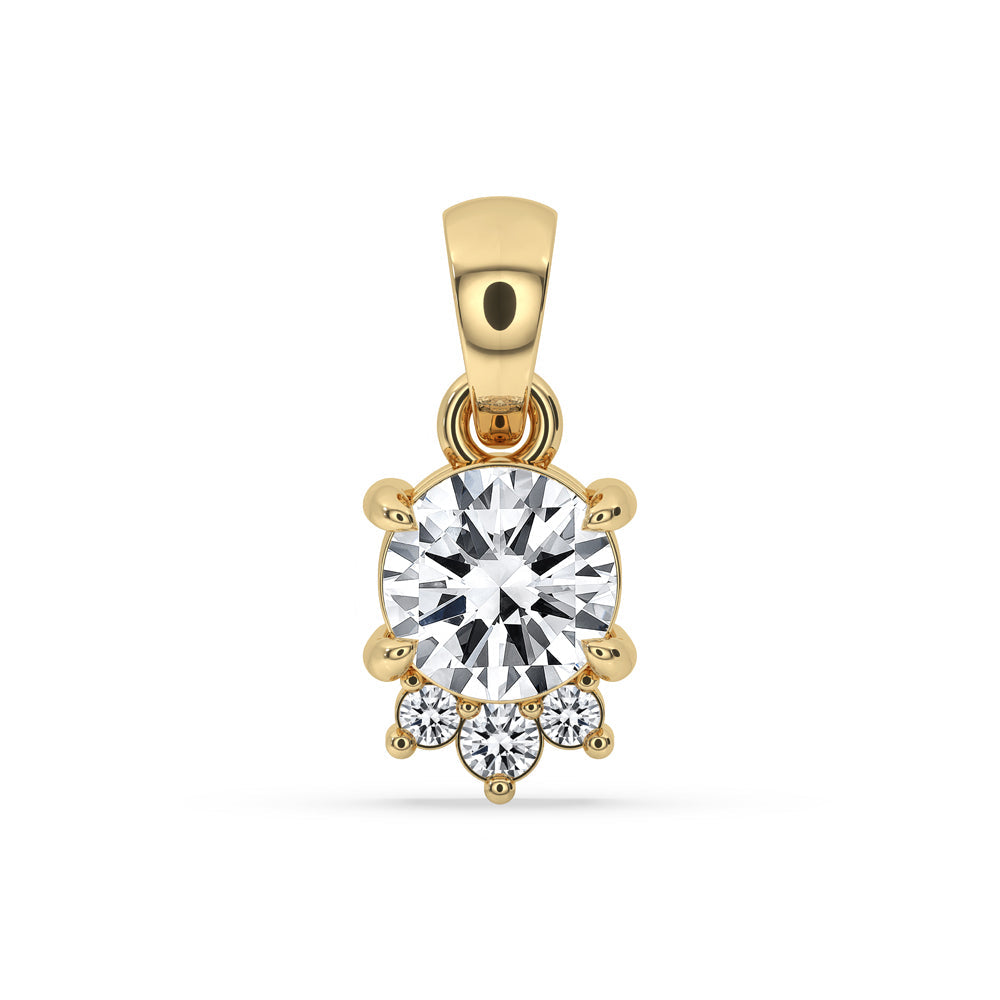 Round Diamond Pendant Cluster Style – Sparkle & Shine