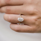 2.80 CT Oval Moissanite Solitaire Engagement Ring