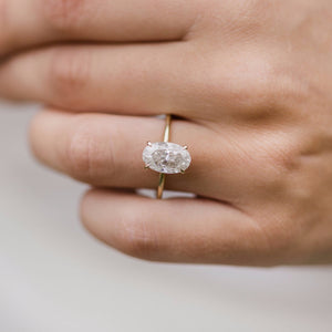 2.80 CT Oval Moissanite Solitaire Engagement Ring