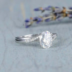 1.50 CT twist Style Moissanite Engagement Ring