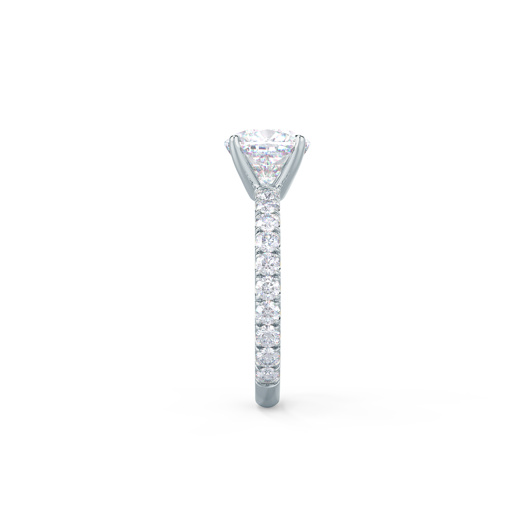 1.75 CT Cushion Moissanite Pave Setting Engagement Ring