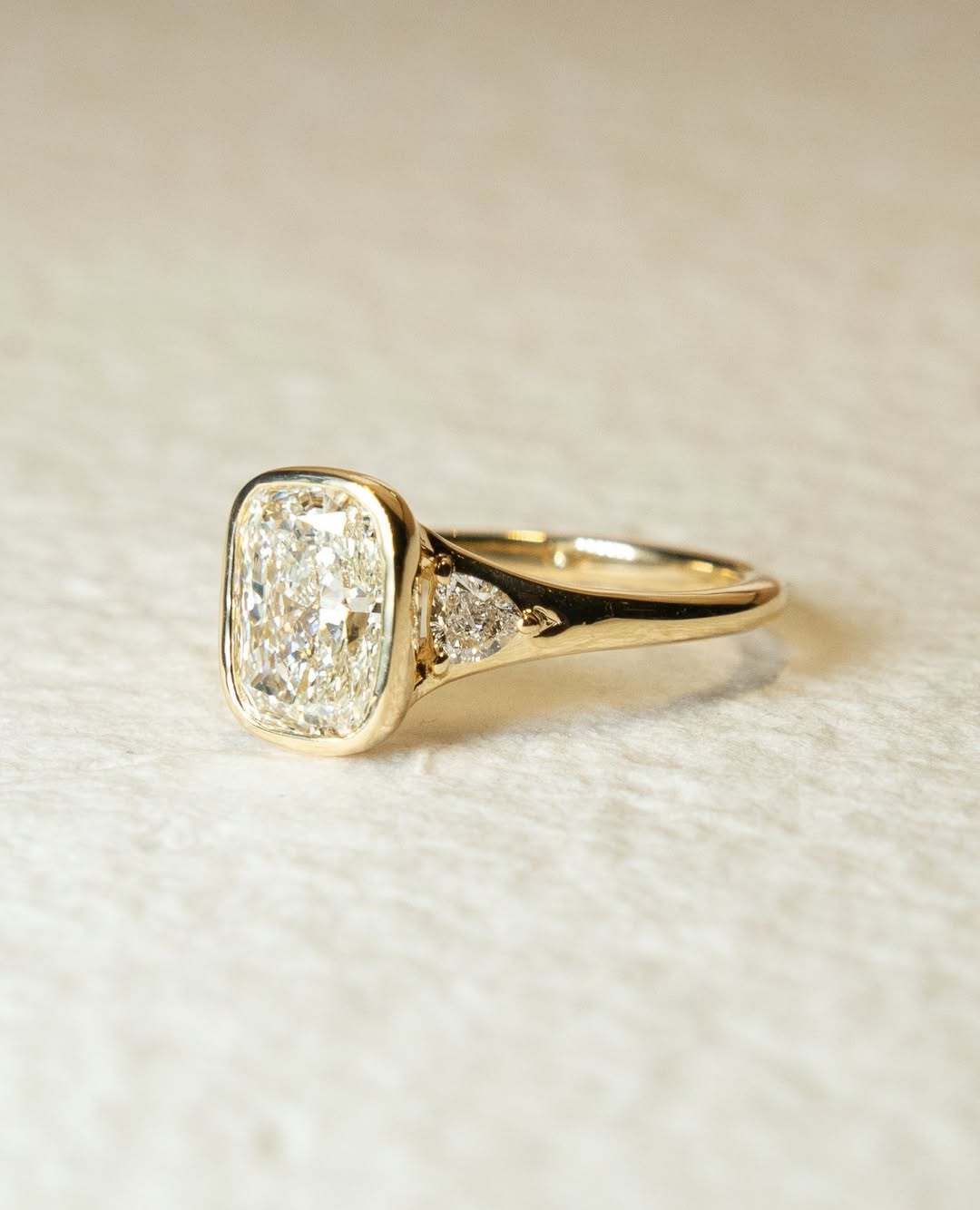 2.40 CT Cushion CZ Diamond Bezel Bridal Ring Set- Home Trial Set for Luke