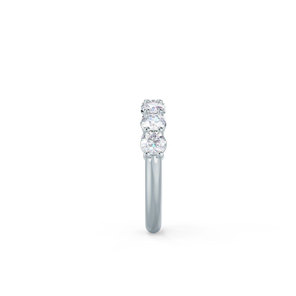 0.35 TCW Round Brilliant Cut 7 Stone Eternity Wedding Band