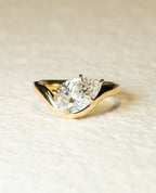 1.0-3.0 CT Pear ⁠Cut Lab Grown Diamond Unique  Engagement Ring