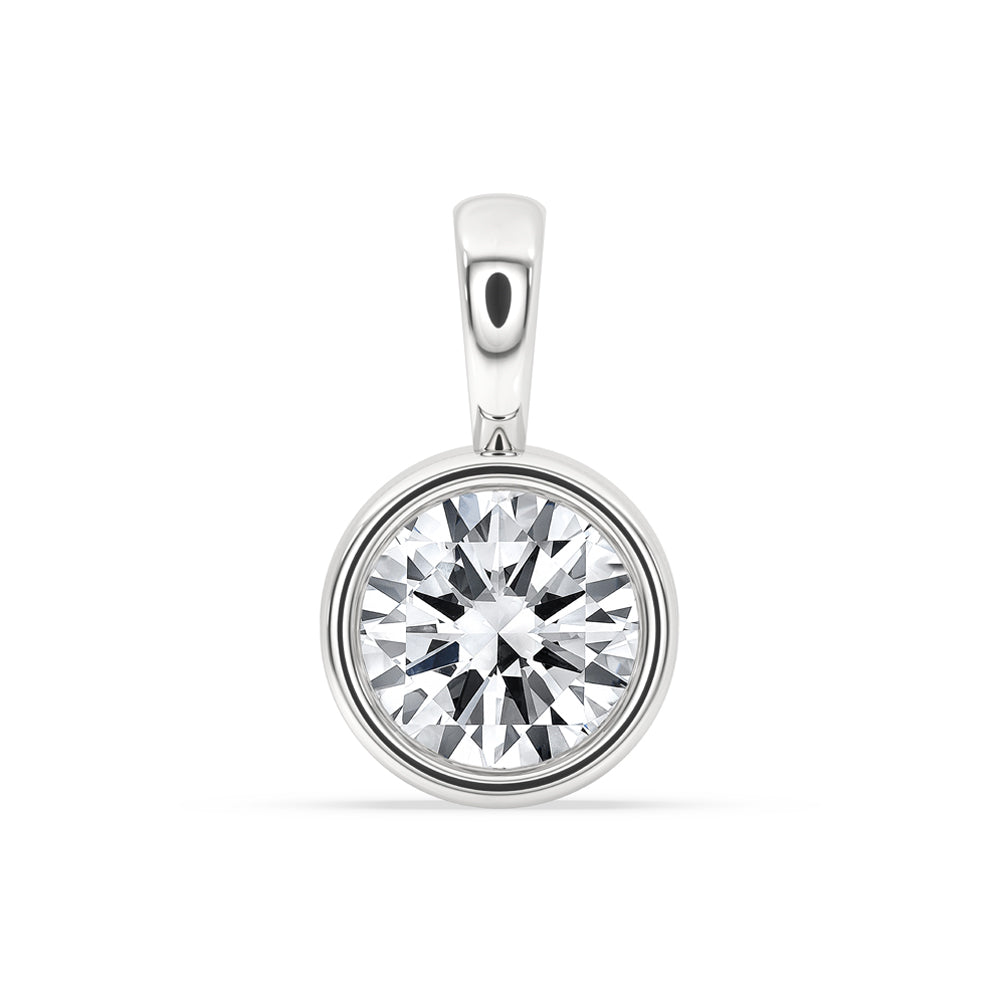 Bezel Set Diamond Pendant - Round Cut Diamond Main image