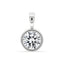 Bezel Set Diamond Pendant - Round Cut Diamond