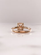 4.0 CT Asscher Moissanite Solitaire Engagement Ring