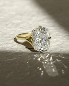 4.0 -6.0 CT Elongated Cushion Cut Lab Grown Diamond Split Shank Engagement Ring