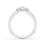 Rose Cut Engagement Ring - Halo Setting