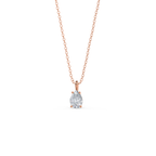 0.50 CT-1.0 CT Pear Cut Moissanite Solitaire Layering Necklace