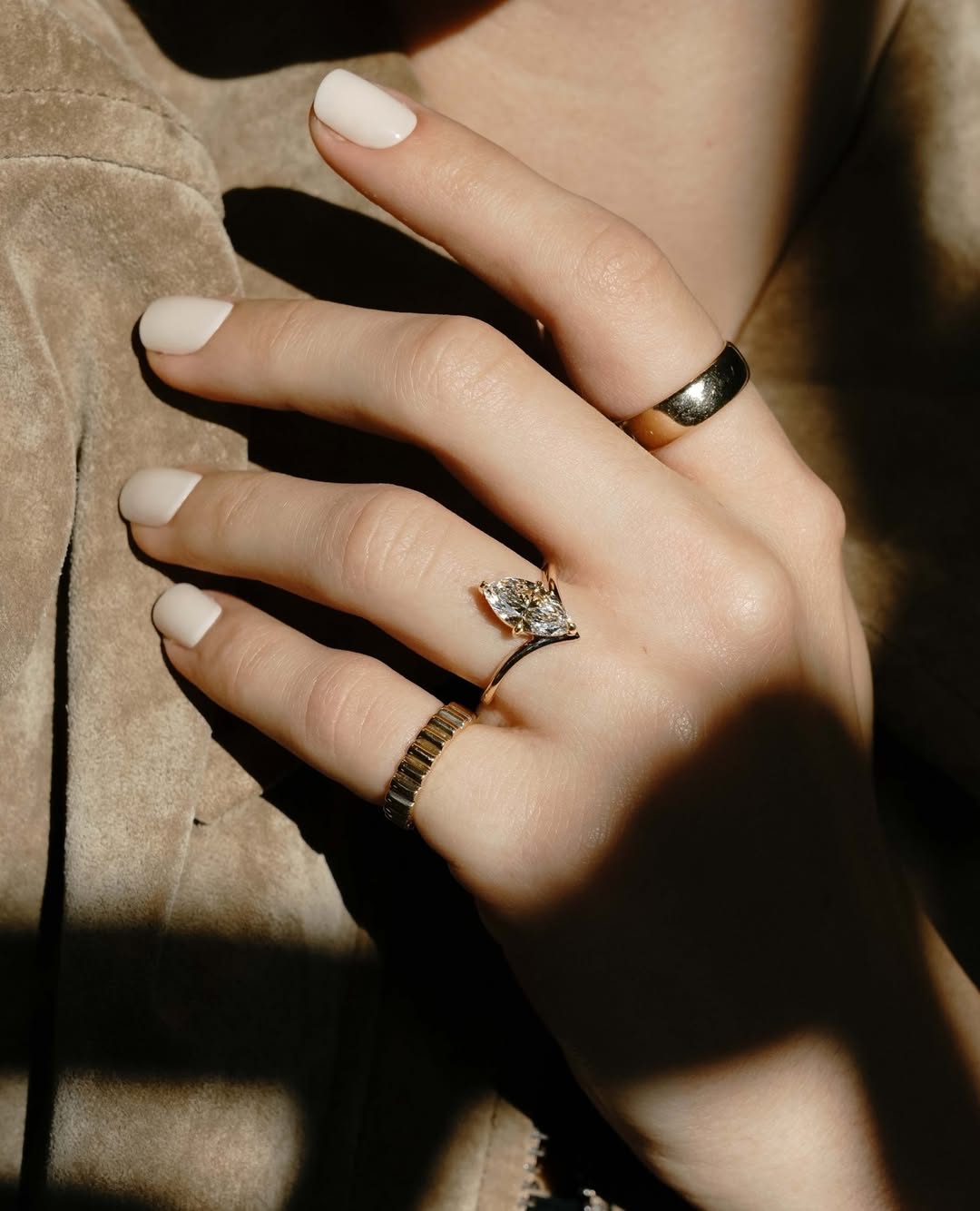 1.08-3.0 CT Marquise ⁠Cut Lab Grown Diamond Unique Engagement Ring