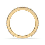Gold Wedding Band Women With Round Diamonds