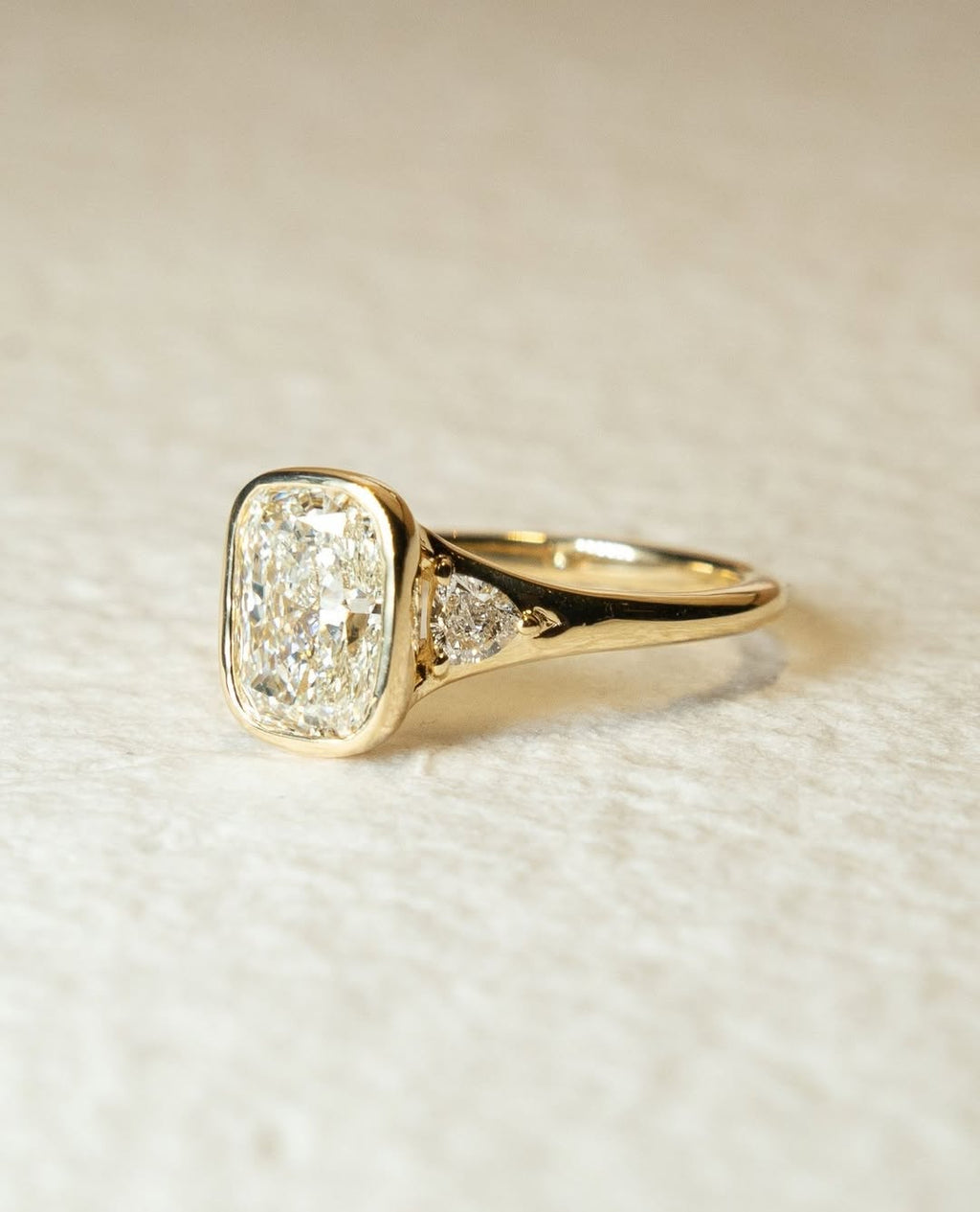 2.40 CT Cushion CZ Diamond Bezel Engagement Ring - Home Trial Ring for Max