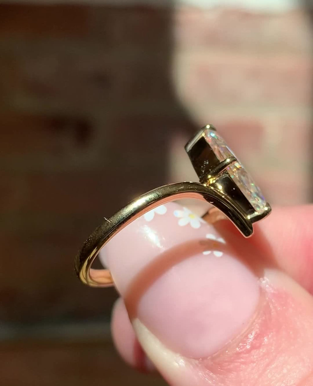 2.0 -3.50 CT Marquise ⁠Cut Lab Grown Diamond Unique Engagement Ring