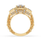 Vintage Diamond Ring with Round Center Stone
