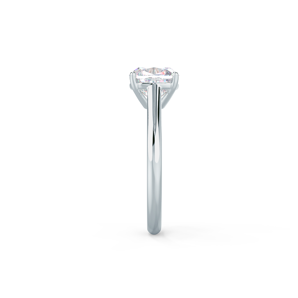 2.25 CT Cushion Moissanite Solitaire Engagement Ring