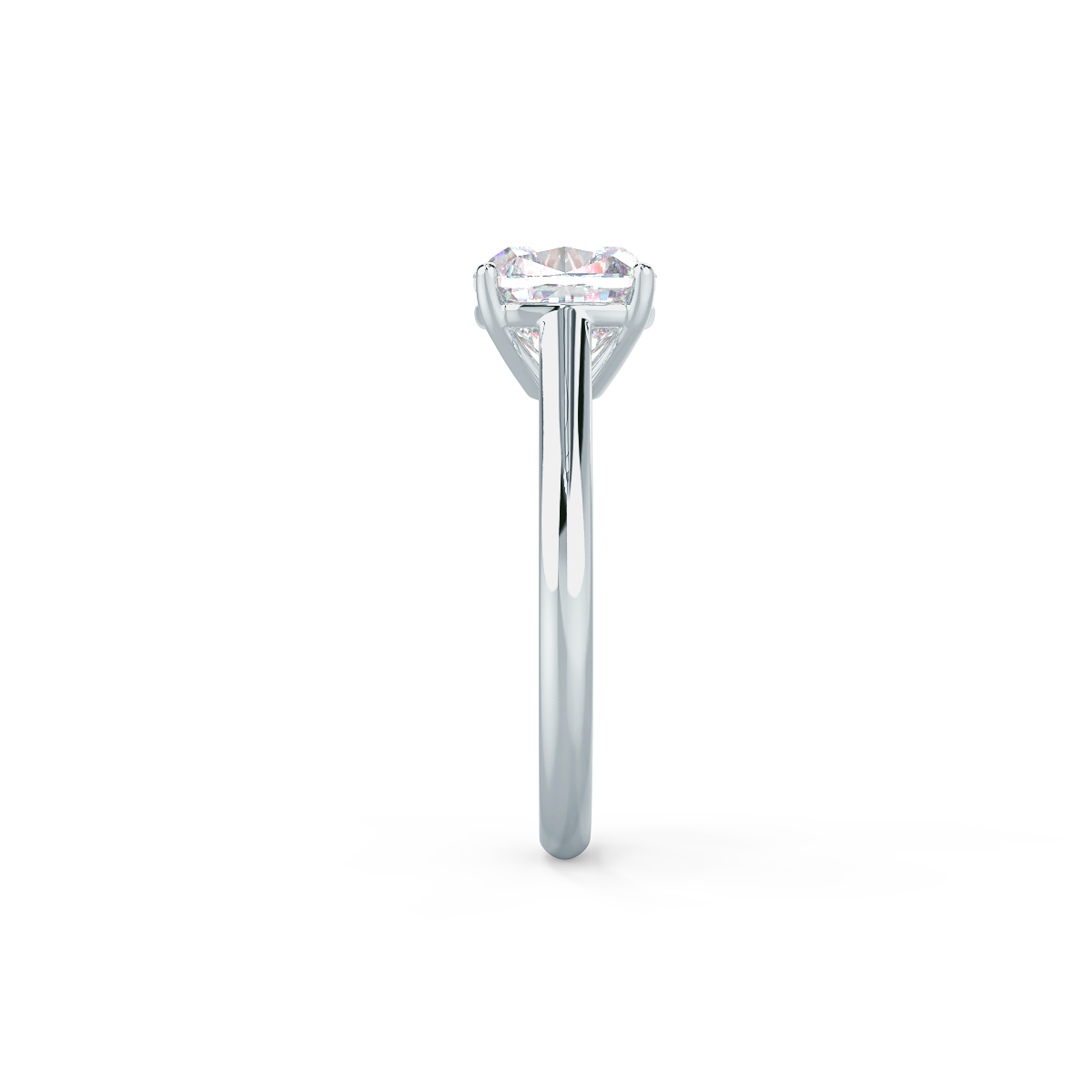 2.25 CT Cushion Moissanite Solitaire Engagement Ring