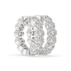 Diamond Hoop Earrings With Round Diamond