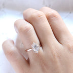 1.50 CT Oval Cut Cluster Halo Style Moissanite Engagement Ring