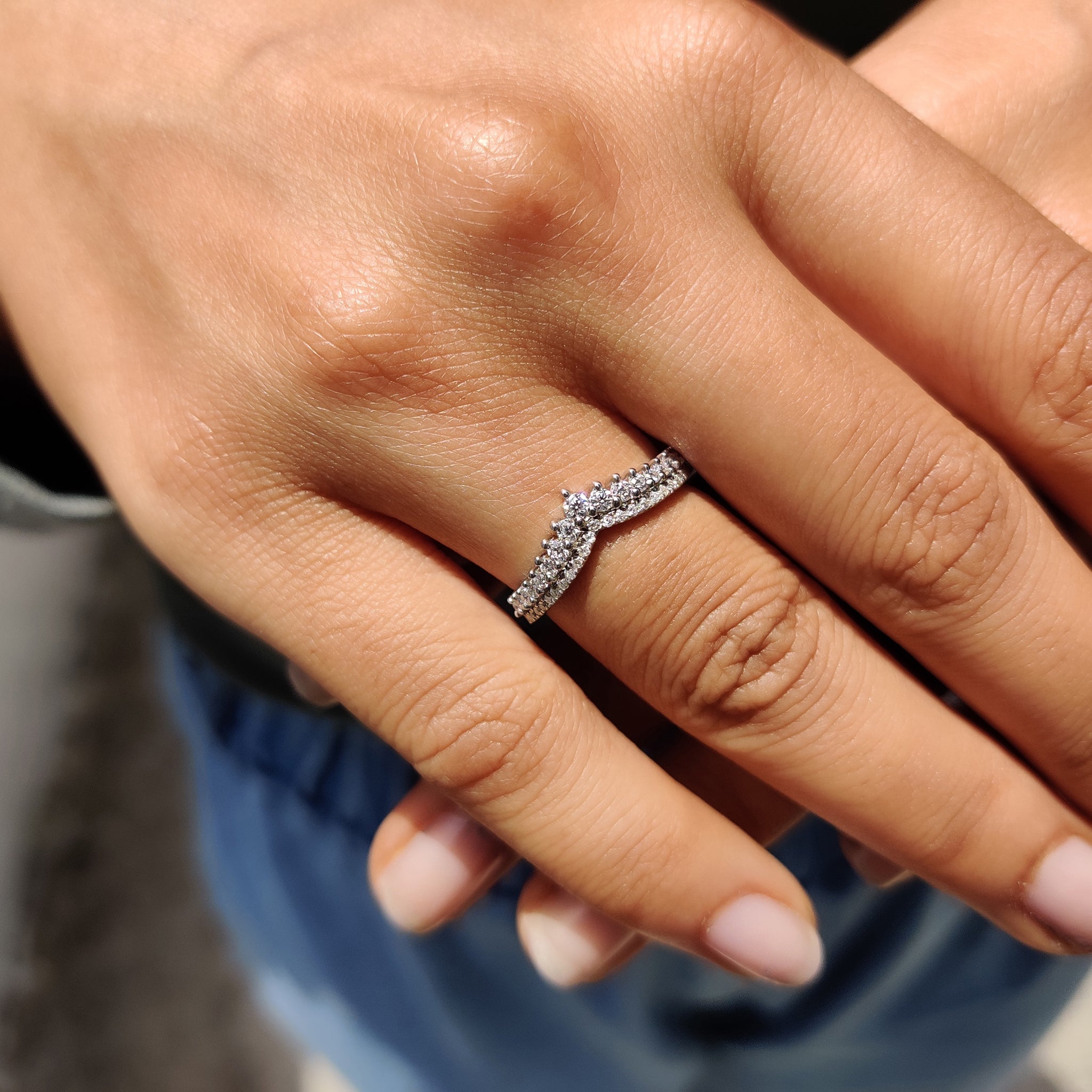 Round Diamond Eternity Band - Half Eternity