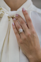 1.75 CT Marquise Cut Halo Moissanite Engagement Ring With Pave Setting