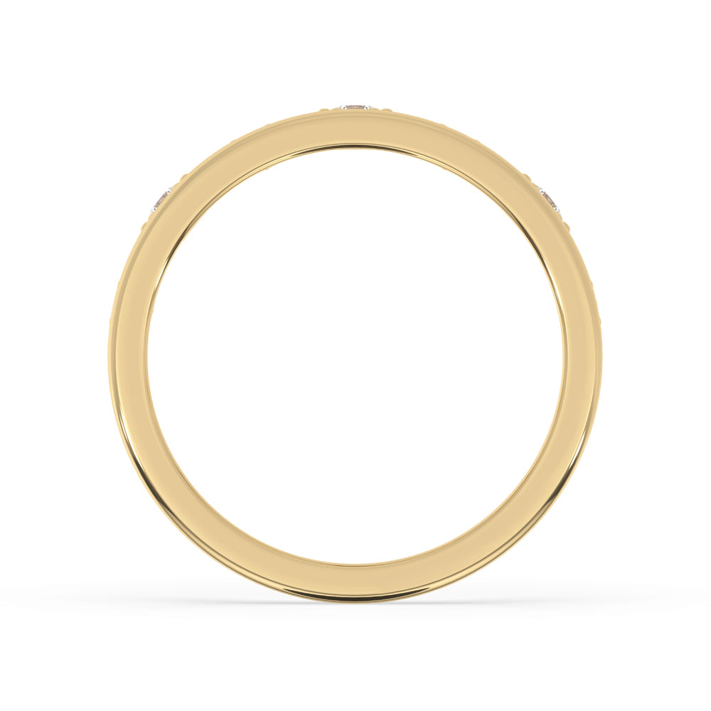 Antique Diamond Wedding Band - Round Diamonds