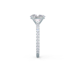 2.25 CT Oval Moissanite Pave Setting Engagement Ring