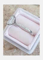 2.0 CT Radiant Moissanite Hidden Halo Setting Engagement Ring