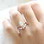 1.0CT Pear Cut Moissanite Halo Bridal Ring Set