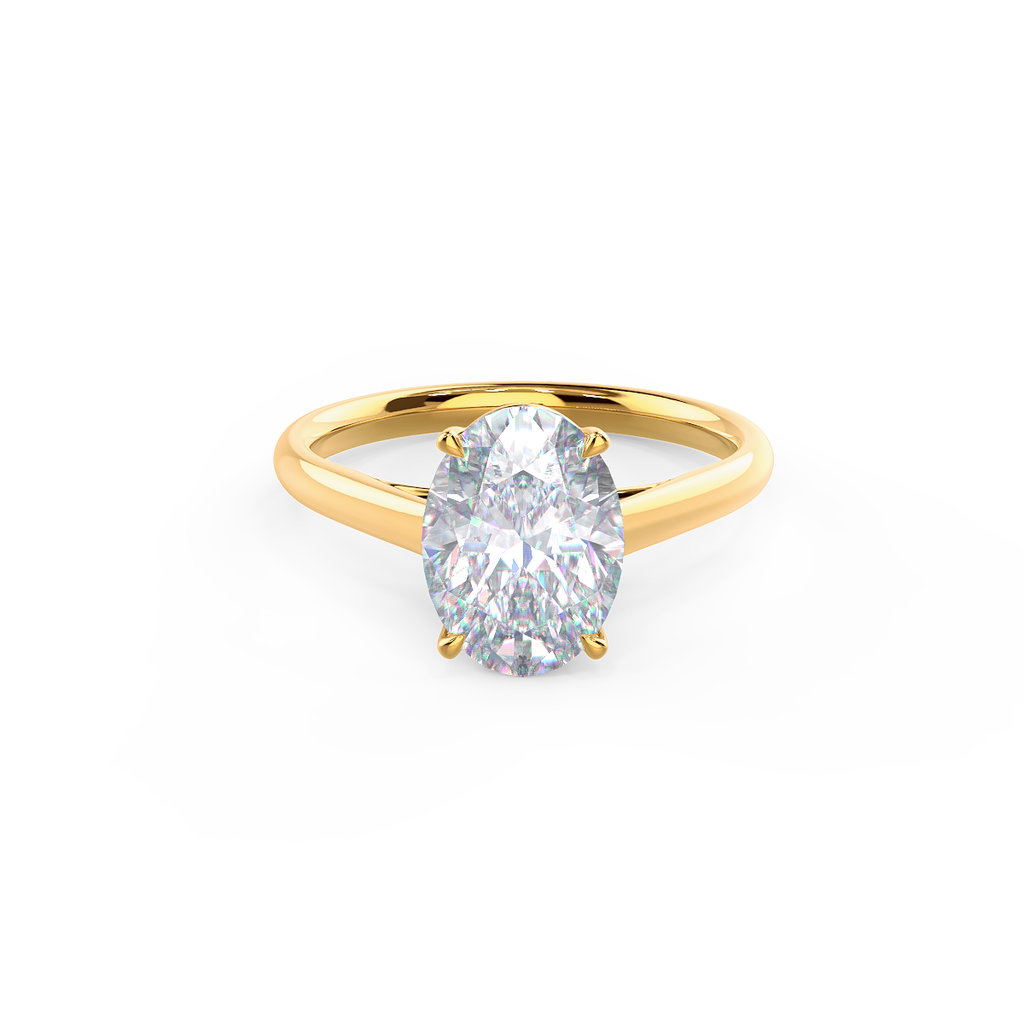 1.75 CT Oval Cut Moissanite Solitaire Engagement Ring