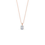 0.35 CT-1.50 CT Oval Cut Moissanite Solitaire Layering Necklace