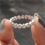 Bezel Wedding Band - White Gold
