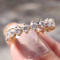 Round Cut With Yellow Gold Wedding Band