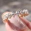 Round Cut With Yellow Gold Wedding Band