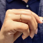 Round Cut Yellow Gold Wedding Band