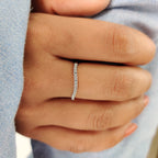 Danity Curvy White Gold Wedding Band
