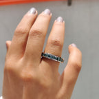 Princess Cut Channel Set Wedding Band