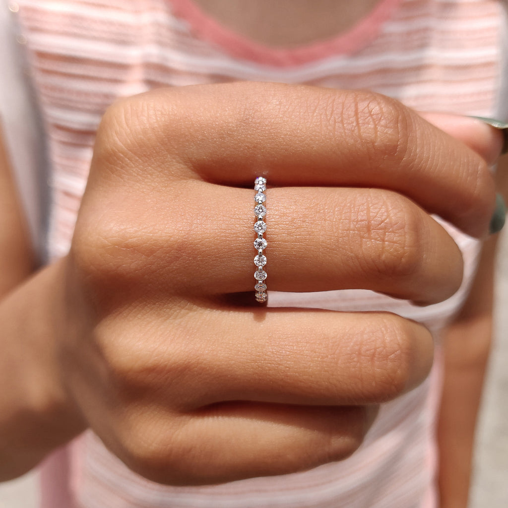 3/4 Eternity Band In Round Cut