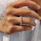 Round Moissanite Eternity Band In Secure Prong