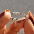 White Gold Wedding Band - Half Eternity
