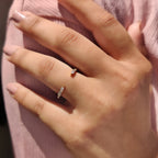 Marquise And Round Cut Yellow Gold Diamond Band