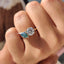 Three Stone Moissanite Ring In Marquise And Round Cut