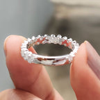 3/4 Eternity Band In Round Cut Double Row Setting