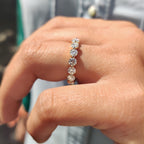 Full Eternity Round Cut Shared Prong Wedding Band