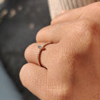 Baguette Diamond Ring In Pave Style