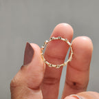 Round Diamond Wedding Band – Double Row Pave
